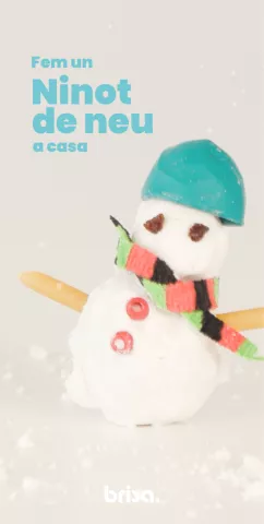 un ninot de neu fet amb bicarbonat