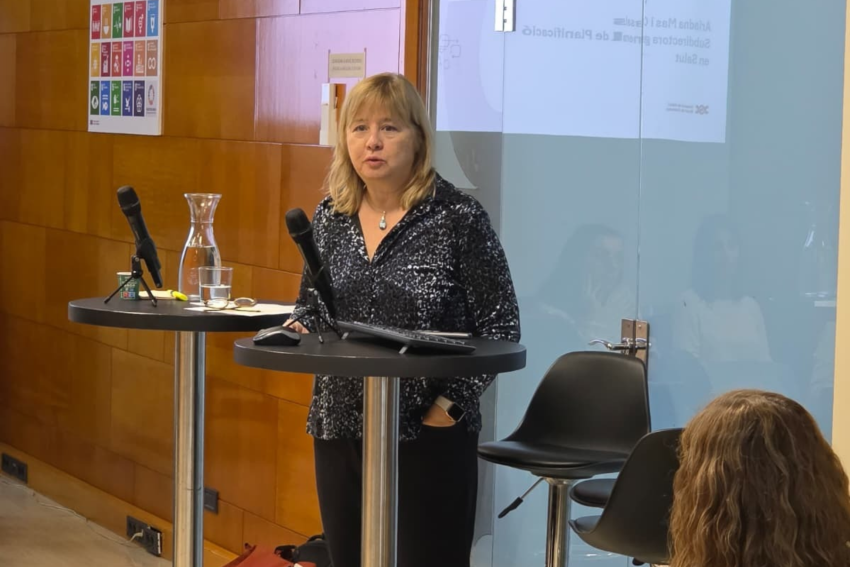 Ariadna Mas durant la jornada de Sostenibilitat