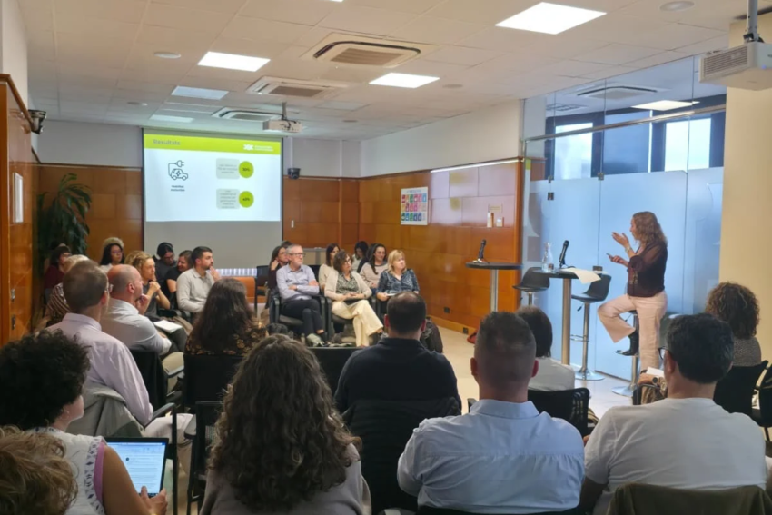 Marta Moles, directora de Sostenibilitat del CSC, durant la jornada de Sostenibilitat.