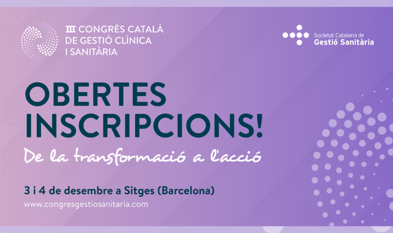 Incripcions III congrés català gestió clínica i sanitària