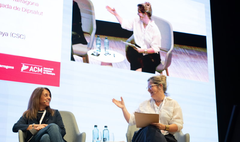 Maria Puig i Meritxell Budó al 3r Congrés de Salut i del Món Local