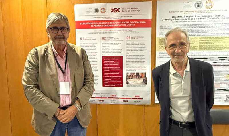 F. José María i J. Mayoral al Congrés Internacional d'Història de la Medicina