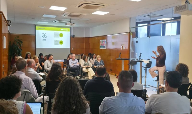 Marta Moles, directora de Sostenibilitat del CSC, durant la jornada de Sostenibilitat.