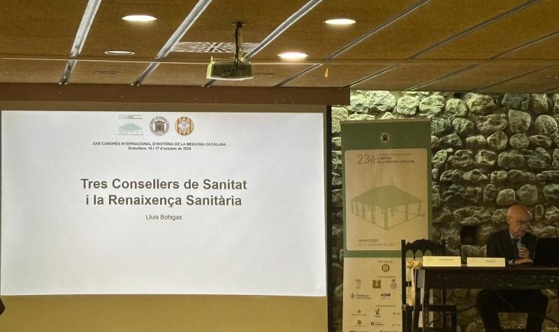 Intervenció de Lluis Bohigas al XXIII Congrés Internacional d’Història de la Medicina Catalana
